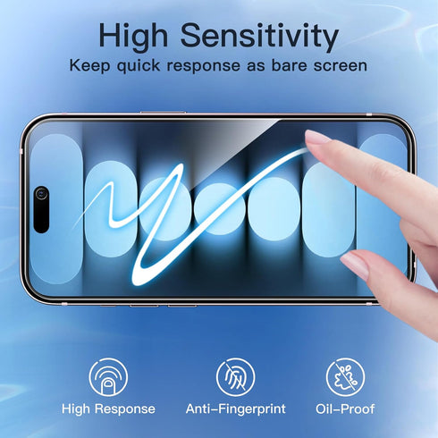 JETech Privacy Screen Protector for iPhone 15 6.1-Inch with Camera Lens Protector, Anti-Spy Tempered Glass Film, Easy Installation Tool, 2-Pack Ea...