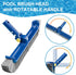 Pool Brush with Rotatable Handle,17.5" Pool Brush Head for Inground Pools, Above-Ground & Vinyl Pools, Heavy-duty Pool Brushes for Cleaning Pool W...