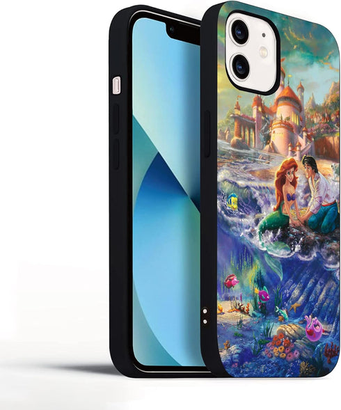 Cute Design Compatible with iPhone 11 Case, Shockproof Protective Case Made with Hard PC Back TPU Case (Beautiful-Princess-Mermaid-4)...