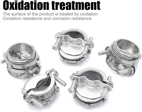 6PCS 1 inch NM Cable Clamp Type Connectors for Metallic Conduit Protect Cables Silver...