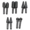 JIUWU 10pcs Black 6.35mm Shank Twist Rotary Burr Drill Bits Wood Carving File Rasp Die Grinder DIY Woodworking Chisel Rotating Embossed Grinding H...