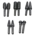 JIUWU 10pcs Black 6.35mm Shank Twist Rotary Burr Drill Bits Wood Carving File Rasp Die Grinder DIY Woodworking Chisel Rotating Embossed Grinding H...