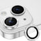Xfilm Camera Lens Protector Compatible for iPhone 15/15 Plus Bling, Individual Metal Diamond Ring 9H Hardness Scratchproof Protector, Stylish Acce...