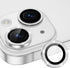 Xfilm Camera Lens Protector Compatible for iPhone 15/15 Plus Bling, Individual Metal Diamond Ring 9H Hardness Scratchproof Protector, Stylish Acce...