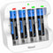 Hixon 1.5V AAA Rechargeable Lithium Batteries,4-Pack 1100mWh Pre-Charged Triple AAA Li-ion Battery & 1H Ultra Fast Charger for Home and Office Dev...