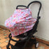 Baby Car Seat Canopy Extra Soft and Stretchy Purple and Pink Floral Nursing Cover...