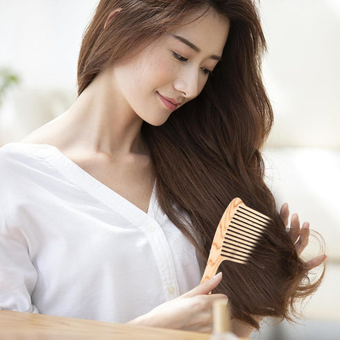 minkissy Hair Comb Wood Comb Wooden Hair Comb Wooden Afro Comb Afro Beard Comb Hair Massage Wood Comb Hair Care Comb Hair Pick Hairbrush for Curly...