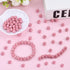 Abitoncc 180pcs 10mm Rhinestone Clay Beads for Jewelry Making, Pink Crystal Round Disco Ball AAA+ Grade Beads Bulk, Sparkly Diamond Bling Baseball...