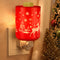 STAR MOON Pluggable Fragrance Ceramic Wax Melt Night Light Warmer for Christmas Decoration No fire Hazard Packed with Two Bulbs - Abrasive Red Rei...