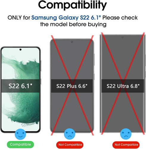 amFilm Privacy Screen Protector Samsung Galaxy S22 5g 6.1 inch with 2 Pack Camera Lens Protector, Anti Spy, Fingerprint ID Compatible, Easy to Ins...