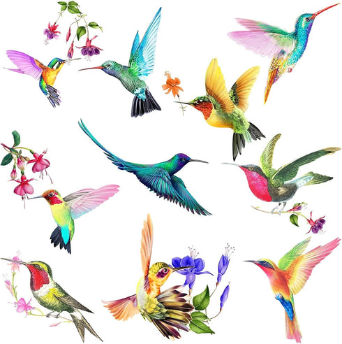 20 Pieces Large Size Hummingbird Window Hummingbird Decals for Windows Anti-Collision Window Clings Decals to Prevent Bird Strikes on Glass Non Ad...
