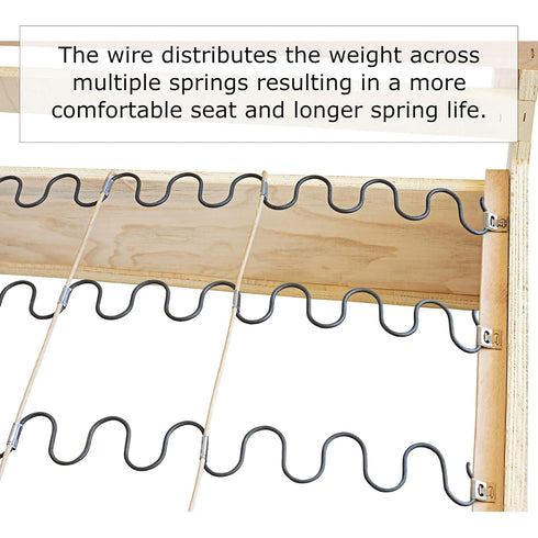 House2Home Upholstery Stay Wire for Sofa Furniture Springs, 40ft with 80 Clips, 16 Gauge Paper Wrapped Wire, Includes Instructions...