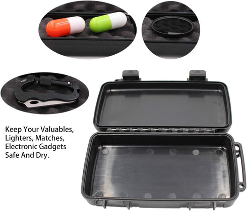 MOOCY 8" Small Hard Case with Pluck Foam Insert, 8.6 x 4.9 x 1.9 Inch - Watertight Padded Plastic Box Protect Tools,and Glass Testing Equipment...