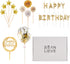 BEAN LIEVE Birthday Candles Set - Cake Topper Decoration with Cake Candles Confetti Balloon Stars and Fan Cupcake Toppers 12 Pieces Birthday Cake ...
