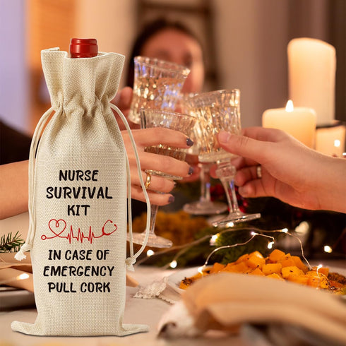 Nurses Gifts for Women Wine Bag, Cool Gifts for Nurses, Nurses Day Wine Bag, Nurses Retirement Appreciation Birthday Graduation Gifts Wine Bottles...