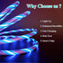 Micro USB Cable Android Charger, 6.6FT Led Light Up Glowing Micro USB Fast Charging Cord for Android, Samsung Galaxy S7 S6 S5, Note 5, Kindle and ...