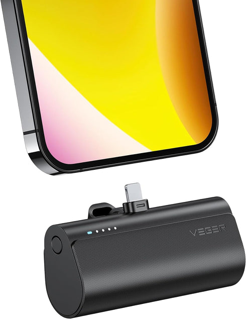 VEGER Mini Portable Charger for iPhone, 5000mAh 20W PD Fast Charging Battery Pack, Cordless Portable External Backup Charger for iPhone 13, 12, 11...