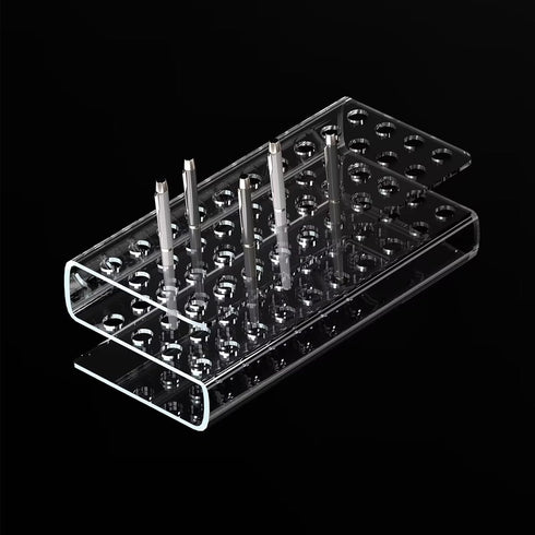 44 Holes Carts Display Stand Acrylic Pen Desk Organizer Stand Transparent Pen holder Pencils Markers Desk Stand Organizer Box Bins Pens Storage Ra...