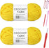 2 Pack T-Shirt Yarn Set?Yellow Knitting Crochet T Shirt Yarn?Tshirt Yarn Kit for Crocheting, Ribbon Cotton Yarn, Knitting Yarn Ball......