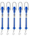 QWORK Plastic Tubular Spring Scale - 5 Pack 1000g/10N Capacity, Grams & Newton Calibration, Zeroing Capability, Clear Plastic Body Spring Balance ...