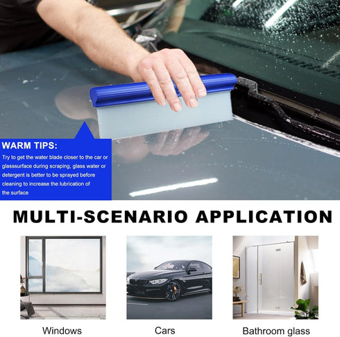 Car Wiper Blade Squeegee, 12.3 inch 3-Layer Silicone T-Bar Water Blade, Automotive Water Wiper for Car Drying, Universal Quick Drying Flexible Squ...