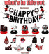 LARRAZABAL Rock and Roll Birthday Party Decorations Music Themed Party Decorations Include Happy Birthday Banner Hanging Swirls and Honeycomb Cent...