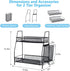 LEMIKKLE Countertop Organizer for Bathroom Counter, The Organizer for Bedroom, Spice Rack Organizer for Kitchen Counter Shelf with Small Basket(Bl...