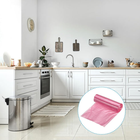 PATIKIL 4 Gallon Trash Bags, 6 Rolls / 120 Counts Thicken Rubbish Bags Portable Small Garbage Bags for Office Bedroom Kitchen, 6 Colors...