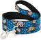 Buckle-Down Pet Leash - Kawaii Thor Poses/Hammer Monogram Blues - 4 Feet Long - 1/2" Wide...