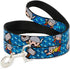 Buckle-Down Pet Leash - Kawaii Thor Poses/Hammer Monogram Blues - 4 Feet Long - 1/2" Wide...