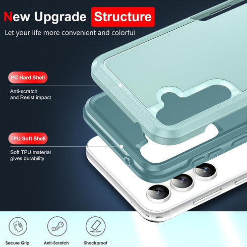 LeYi for Samsung-Galaxy-S23-FE-Case, Samsung S23 FE Case with Screen Protector and Camera Lens Protector, Dual Layer Heavy Duty Protective Rugged ...