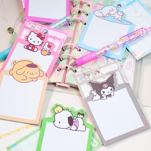 6 Pcs Kawaii Sticky Notes Kiity Cute Cartoon Self-Stick Note Pads Kawaii Stationary 3.75x2.75 inches 180 Sheets Melody Office School Supplies Cat ...