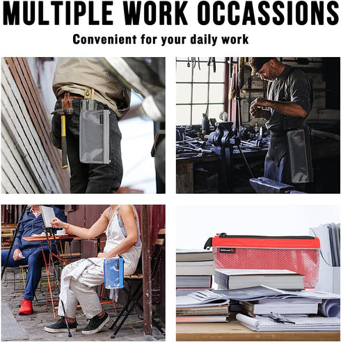 Zipper Pouches, Small Tools Bag, Waterproof Mesh Pouches, Tool Zipper Pouch, Travel Pouch, Clear Cosmetic Bag Case 4 Pack......