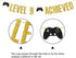 Level 9 Achieved Banner, Game on Level 9 Hanging Sign, Glittery Video Gamer Happy 9th Birthday Party Decorations...