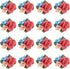 Beadthoven 50pcs Flatback Rose Flower Handmade Porcelain Cabochons Colorful Floral Bouquet Clay Beads Charms No Hole for Gluing DIY Jewelry Making...