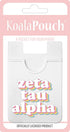Sorority Shop Zeta Tau Alpha Koala Pouch - Retro Design Card Holder For Phone Case- Phone Wallet Stick On - Ultra-Thin and Lightweight Phone Case ...