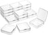 16 Pieces Small Plastic Bead Storage Containers and Organizer Transparent Boxes with Hinged Lid, Clear Craft Supply Box for DIY Art Craft Accessor...