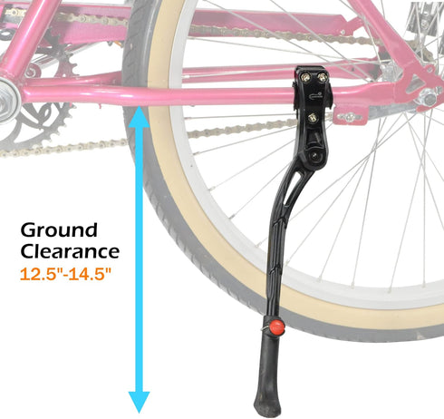 Lumintrail Rear Mount Bike Kickstand - Bicycle Kick Stands for Adult Mountain, Cruiser and Road Bike – Quick Adjust Height Kickstand Fits Most 24,...