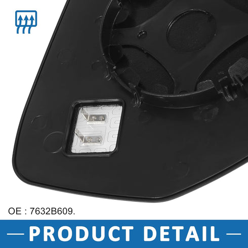 Driver Left Side Heated Mirror Glass Replacement 7632B609 Car Accessory for Mitsubishi Outlander Sport 2016-2018...