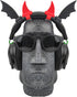 RUKUHOT Halloween Black Bat Wings + Red Devil Horns Headphone Attachment, Bat Devil Horns Headband Headset Decor, Cosplay Props Bat Wing for Hallo...