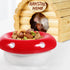 Ipetboom Ceramic Bowl Mushroom Kitten Food Bowl Guinea Pig Bowl Ceramics Water Bowl Feeding Tray Porcelain Nest for Rabbit Guinea Pig Hedgehog Squ...