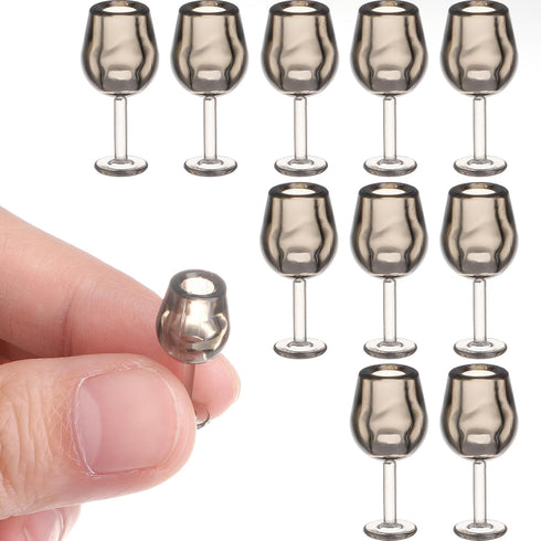 Toddmomy Doll Glasses Mini Wine Glasses 10Pcs Miniature Dollhouse Wine Glasses 1: 12 Kids Dollhouse Kitchen Toys Dollhouse Accessories Miniature B...