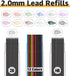 MyLifeUNIT 22 Pcs 2.0 mm Mechanical Pencils Set, 8 Pcs Lead Pencils with 10 Case Lead Refills 2B, HB Black & Colors, 2 Pcs Erasers and 2 Pcs Sharp...