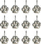 Sunlit Fashion Design Cute Paw Print Polished Shower Curtain Hooks for Dog Cat and Bear, Rust Proof Oil Rubbed Metal Shower Curtain Rings-12 Pack...