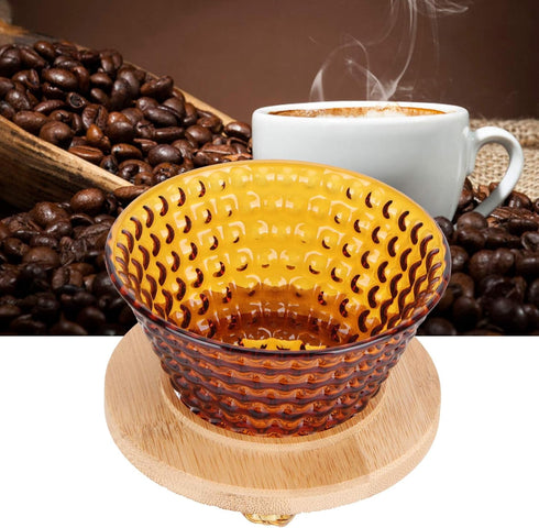 Glass Coffee Dripper,Pour Over Coffee Dripper,Portable Pour Over Coffee Maker Coffee Pot Filter Reusable Glass Coffee Dripper Funnel Kettle Brewer...
