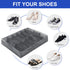 Surblue Under Bed Shoe Storage Organizer Underbed Shoes Closet Storage Solution 2 Metal zippers and 3 Handles with Clear Cover for Men's and Women...