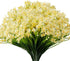 6 Bundles Artificial Daffodils Flowers, Fake Artificial Greenery UV Resistant No Fade Faux Plastic Plants for Wedding Bridle Bouquet Outdoor Home ...