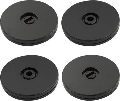 4 Pcs Black 3 inch Acrylic Lazy Susan Rotating Turntable Organizer Bearings - Round Swivel Plate for Spice Rack, Table, Cake, Kitchen Pantry...