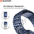 SUNFWR Stainless Steel Watch Band, DarkBlue 42mm/44mm/45mm for Apple Watch Series 9/8/7/6/5/4/3/2/1/SE/SE2, Adjustable Metal iWatch Band with Case...