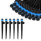 60Pcs Drip Irrigation Emitters Fan Shape with Stake for 1/4 inch Irrigation Tube Hose, 360 Degree Water Flow Drippers for House Garden Watering Sy...